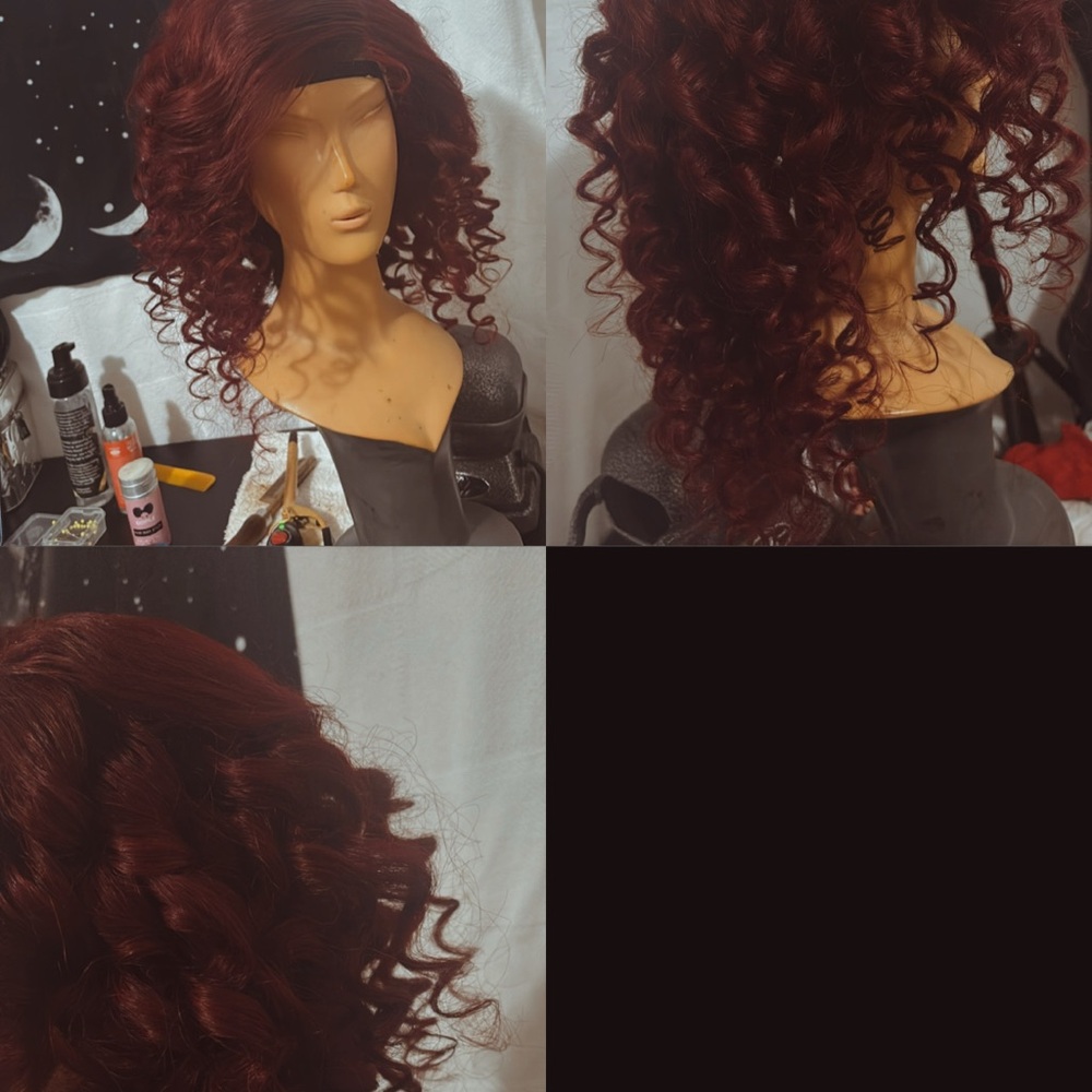 Red Curly Voluminous Hair Extensions